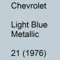 Preview: Chevrolet, Light Blue Metallic, 21 (1976).